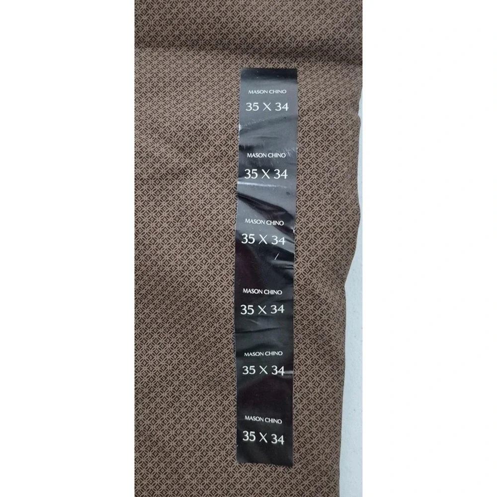 Banana Republic Mason  Chino Print Pants Mens 35x34  Brown Straight Leg‎ NEW